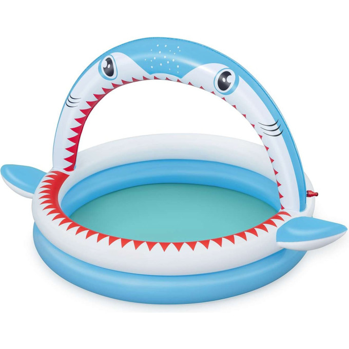 Детский надувной бассейн BESTWAY АКУЛА 53157 163x127x92см с разбрызгивателем, 130 л, от 2 лет 53157 BW